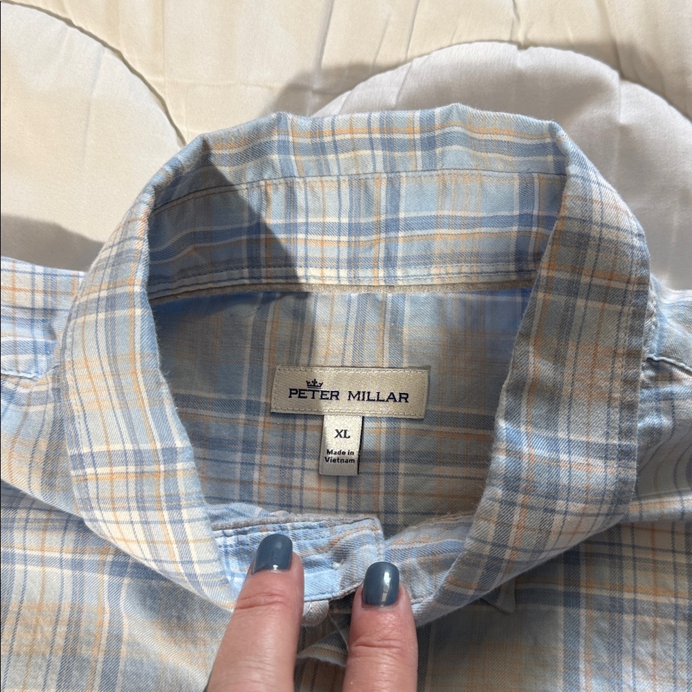 Peter Millar Navy Checkered Button Down Shirt Set - image 6